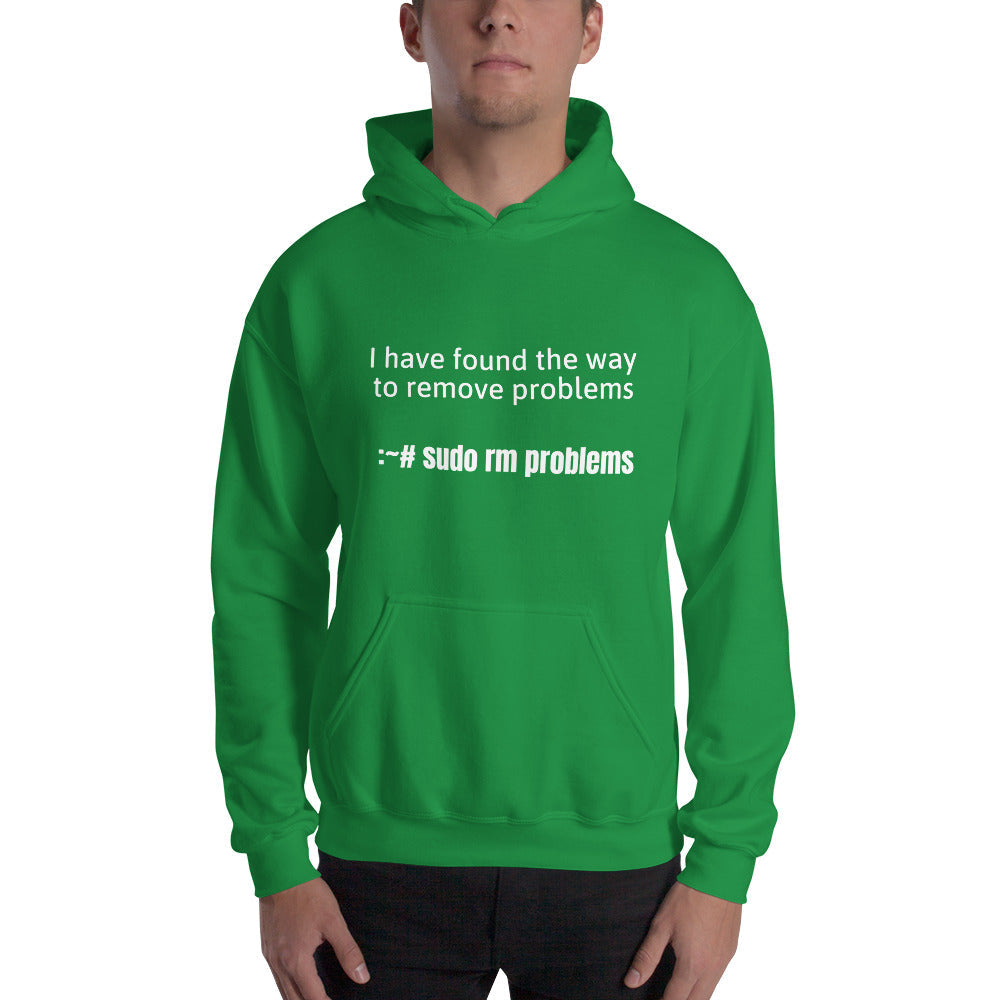 I have found the way to remove problems - Hooded Sweatshirt (White text) by DarkByteGear