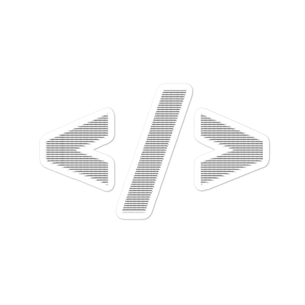 Culture of code in ASCII characters - Bubble-free stickers by DarkByteGear