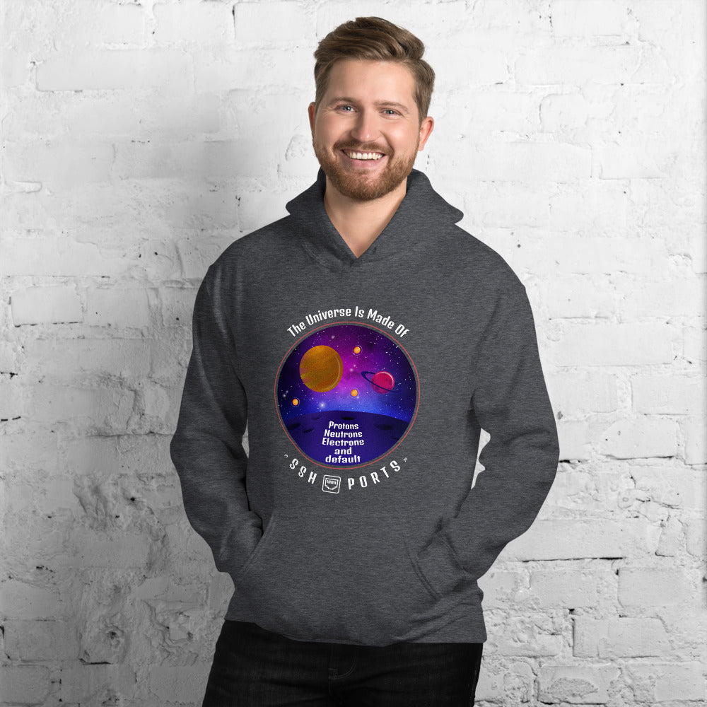 The Universe Is Made Of Default SSH Ports - Unisex Hoodie by DarkByteGear