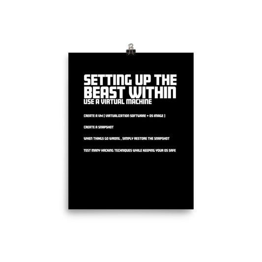 Setting Up the beast within - Poster by DarkByteGear