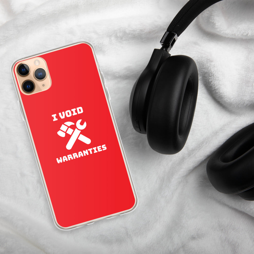 I void warranties - iPhone Case (red) by DarkByteGear