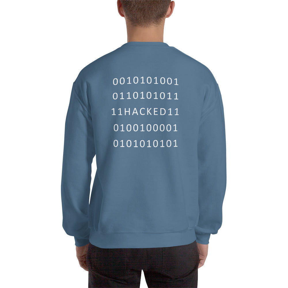 Hacked - Unisex Sweatshirt (white text) by DarkByteGear