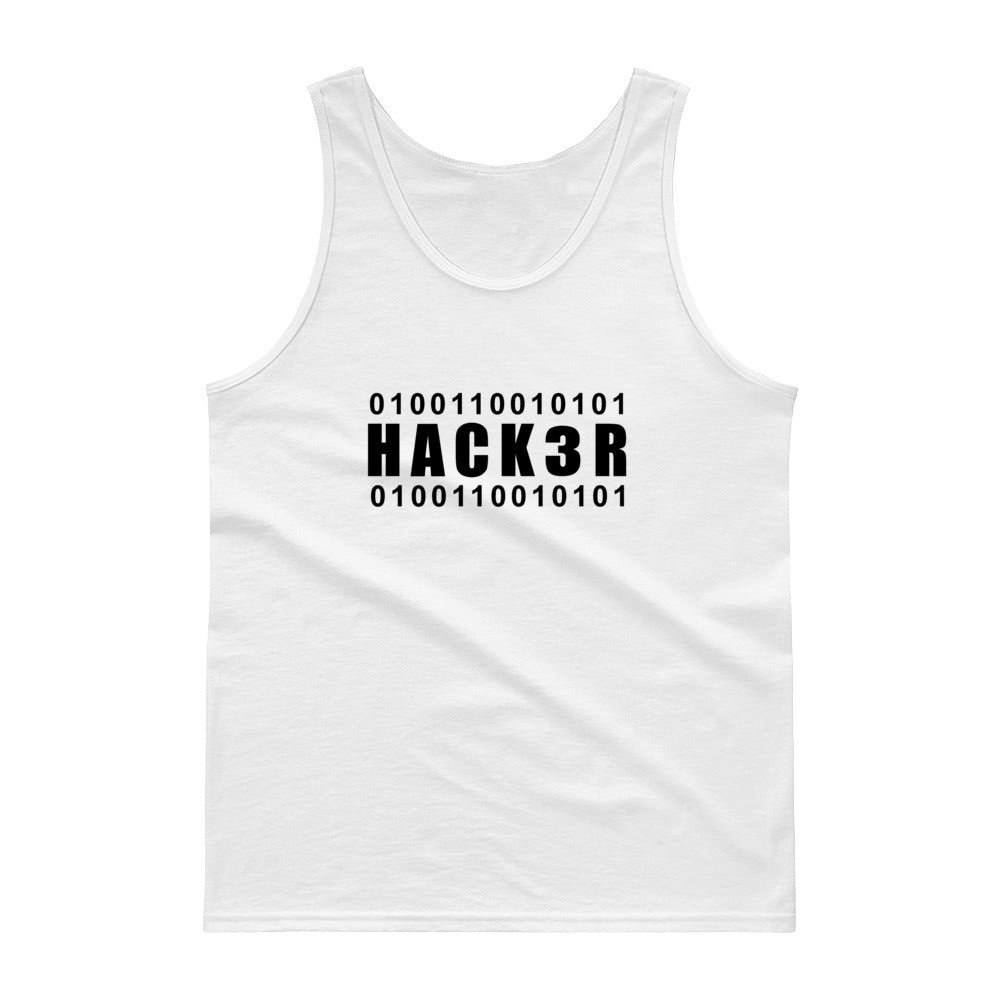 0100110010101 Hack3r - Tank top (black text) by DarkByteGear