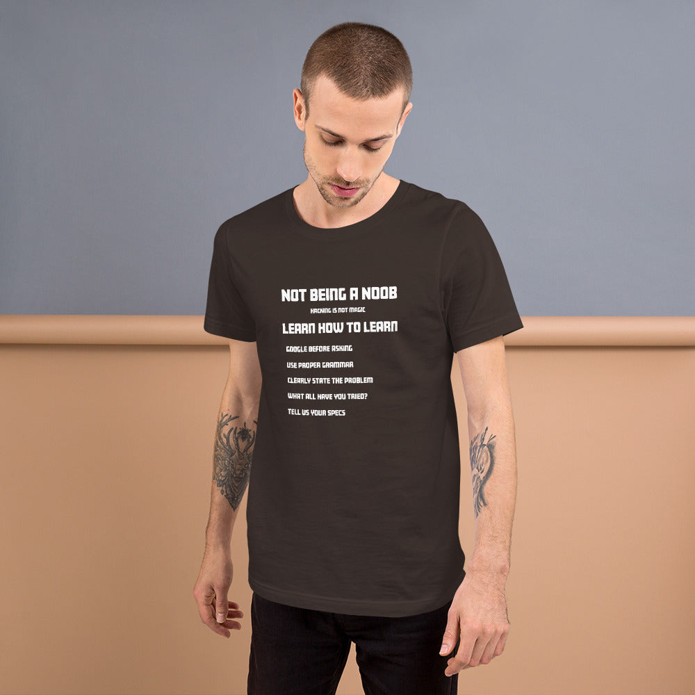 Not Being A Noob - Short-Sleeve Unisex T-Shirt by DarkByteGear