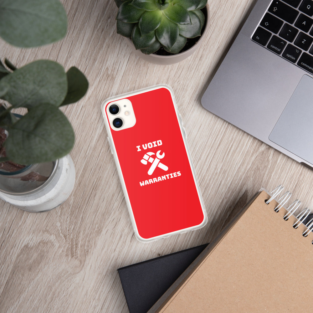 I void warranties - iPhone Case (red) by DarkByteGear
