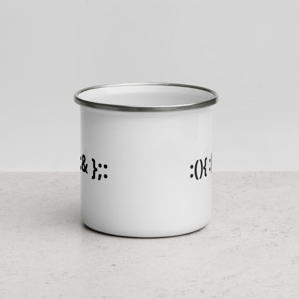 Linux Hackers - Bash Fork Bomb - Enamel Mug by DarkByteGear
