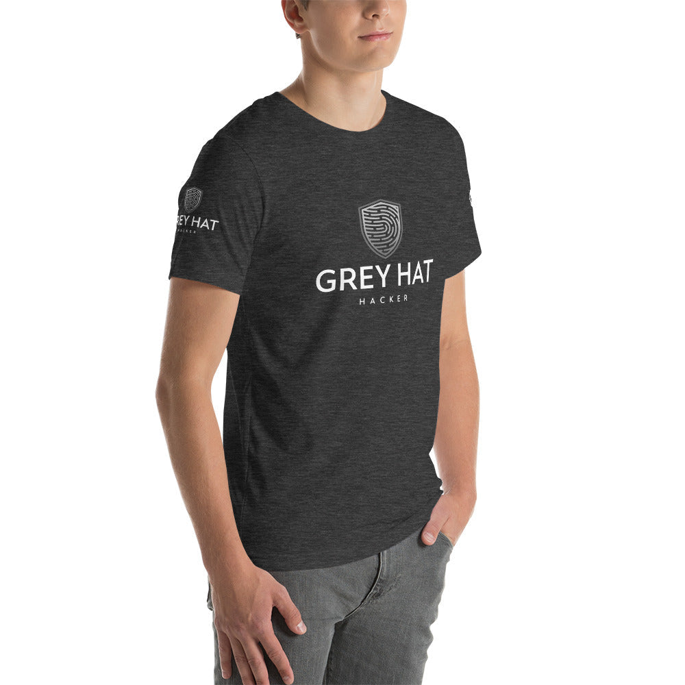 Grey Hat Hacker - Short-Sleeve Unisex T-Shirt by DarkByteGear
