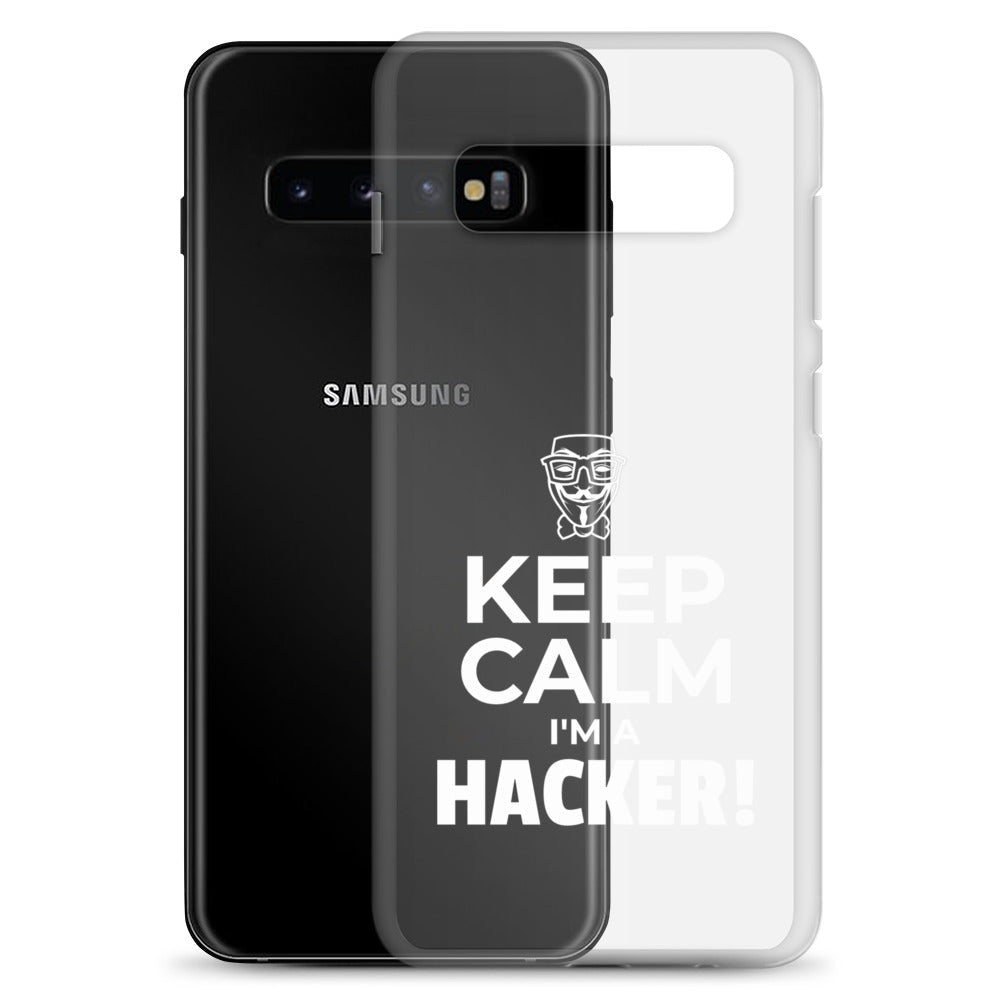 Keep Calm I'm a hacker! - Samsung Case (white text) by DarkByteGear