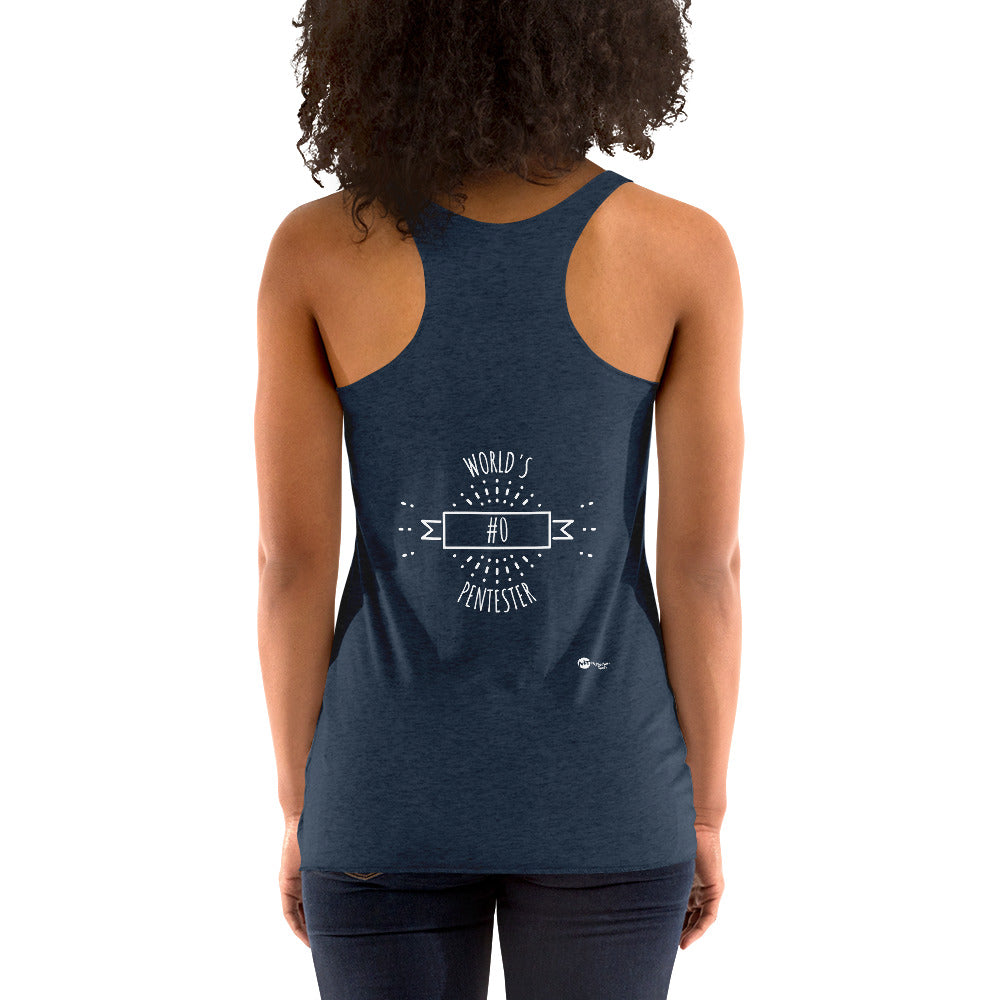 World's #0 Pentester- Women's Racerback Tank by DarkByteGear