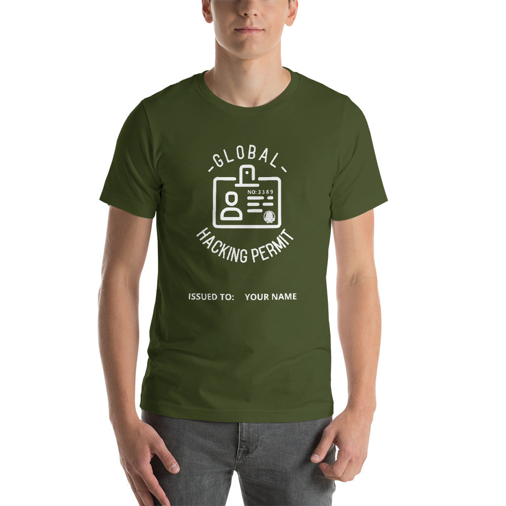 Global Hacking Permit 3389 - Short-Sleeve Unisex T-Shirt by DarkByteGear