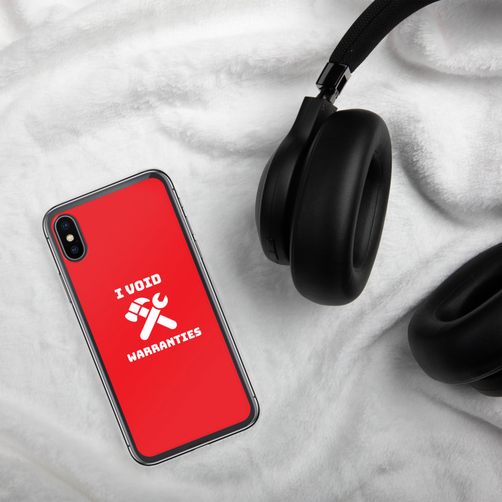I void warranties - iPhone Case (red) by DarkByteGear