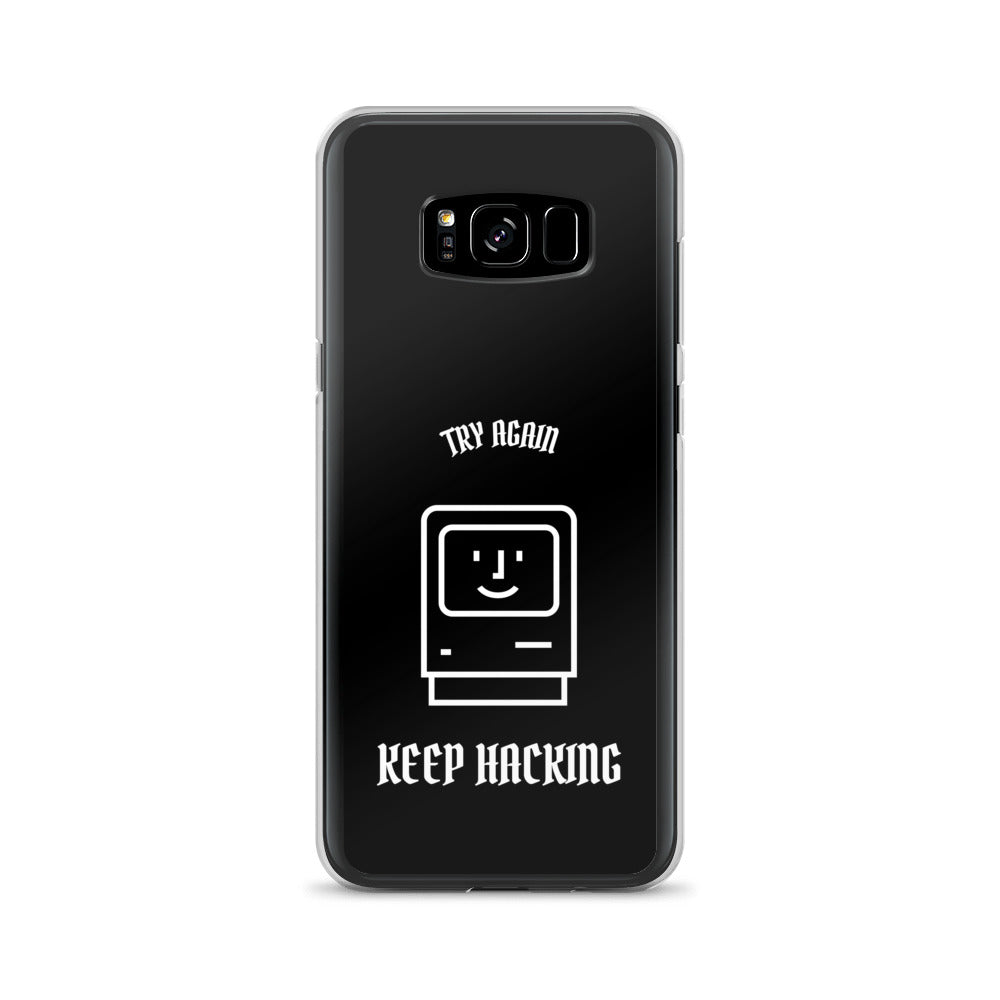 Keep hacking - Samsung Case (white text) by DarkByteGear