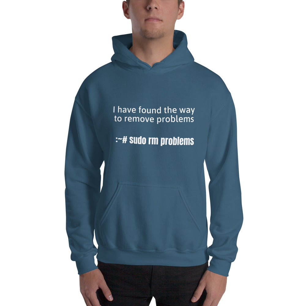 I have found the way to remove problems - Hooded Sweatshirt (White text) by DarkByteGear