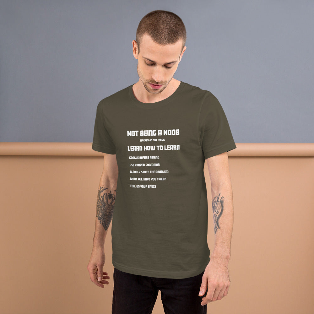 Not Being A Noob - Short-Sleeve Unisex T-Shirt by DarkByteGear