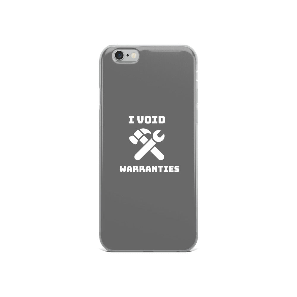 I void warranties - iPhone Case (grey) by DarkByteGear