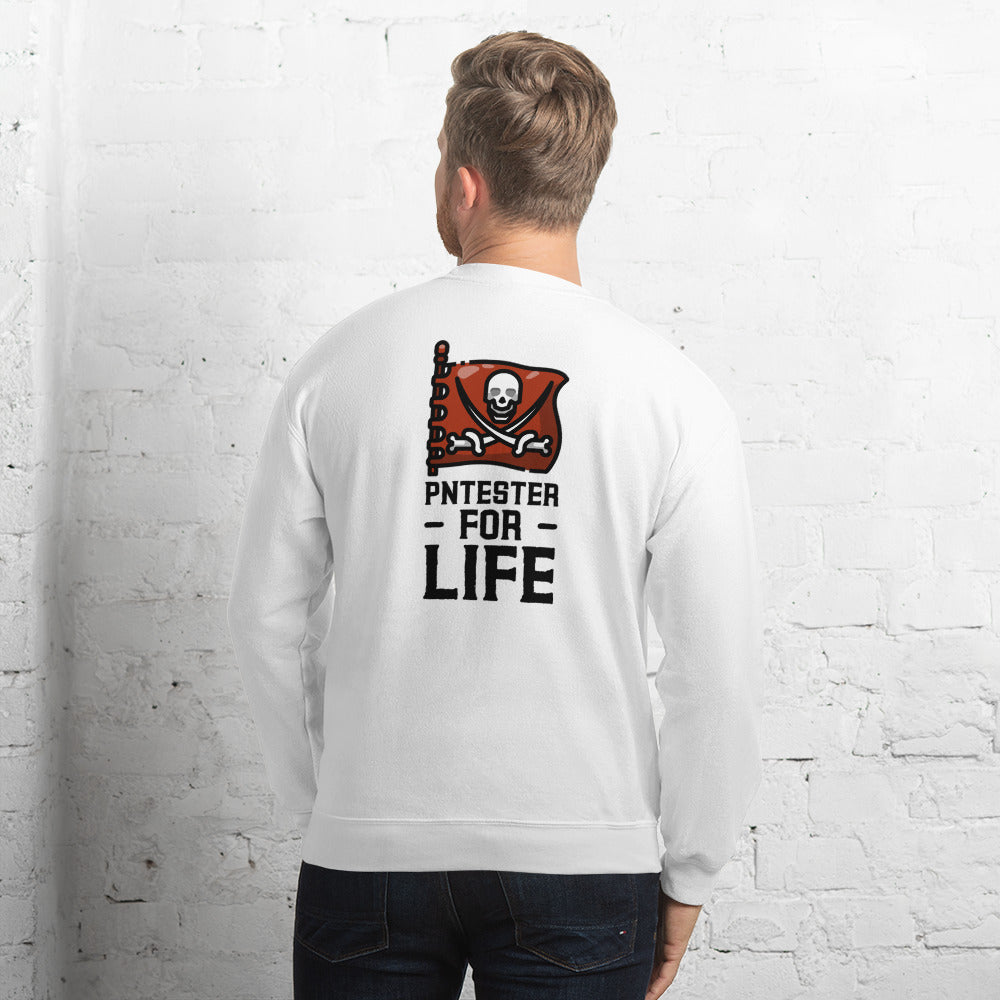 Pentester for life - Unisex Sweatshirt (black text) by DarkByteGear