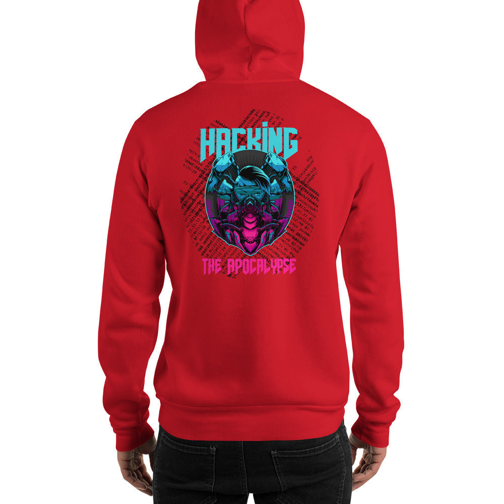 Hacking the apocalypse v2 -Unisex Hoodie (with back design) by DarkByteGear