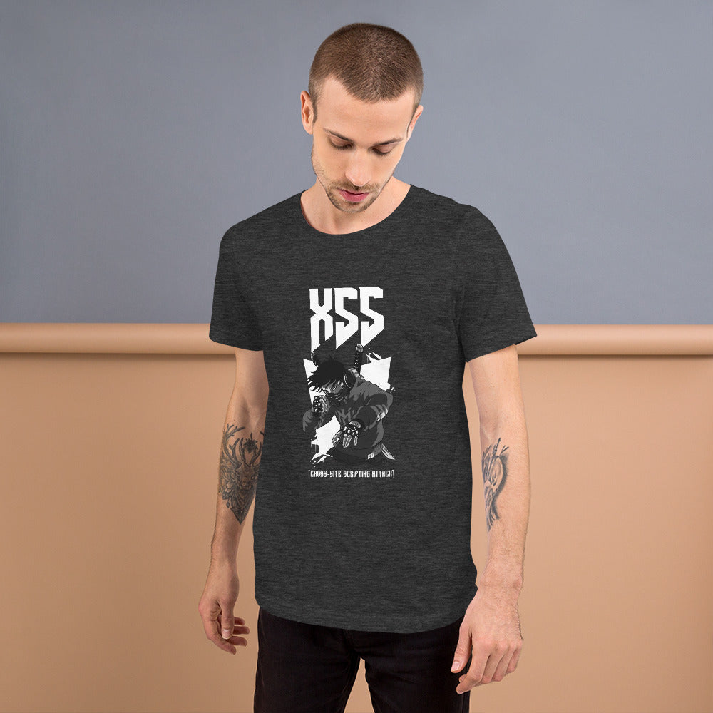 XSS cross-site scripting attack - Short-Sleeve Unisex T-Shirt by DarkByteGear