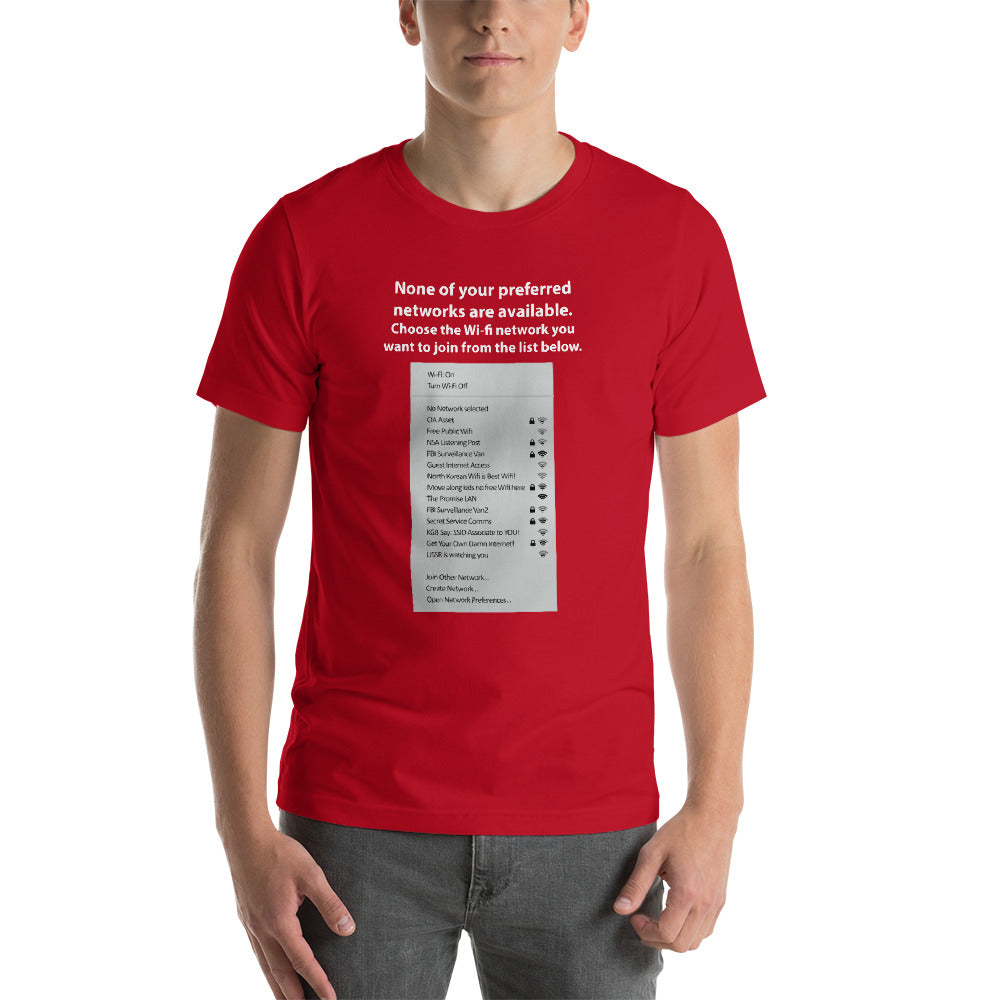 None of your preferred networks are available - Short-Sleeve Unisex T-Shirt by DarkByteGear