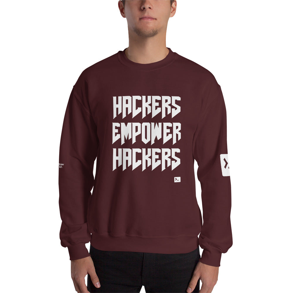 Hackers empower hackers - Unisex Sweatshirt by DarkByteGear