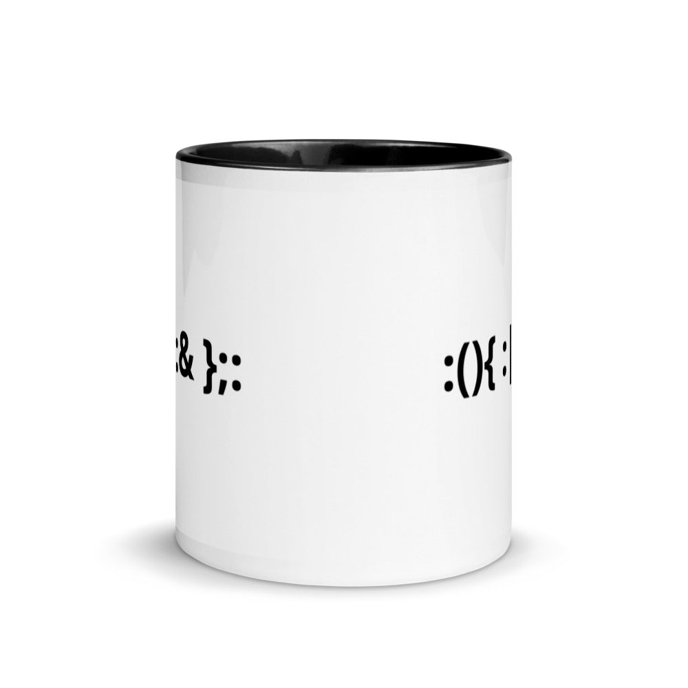 Linux Hackers - Bash Fork Bomb - Mug with Color Inside by DarkByteGear