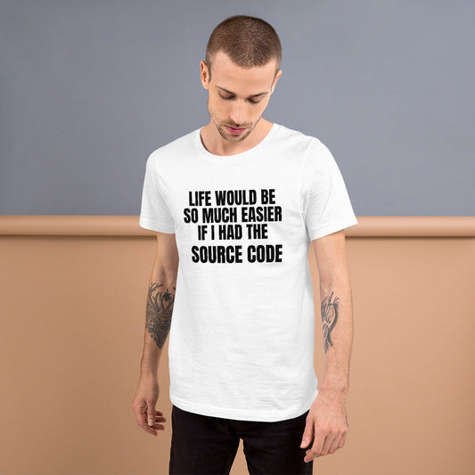 Source code - Short-Sleeve Unisex T-Shirt (black text) by DarkByteGear