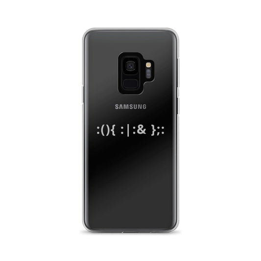 Linux Hackers - Bash Fork Bomb - White Text Samsung Case by DarkByteGear