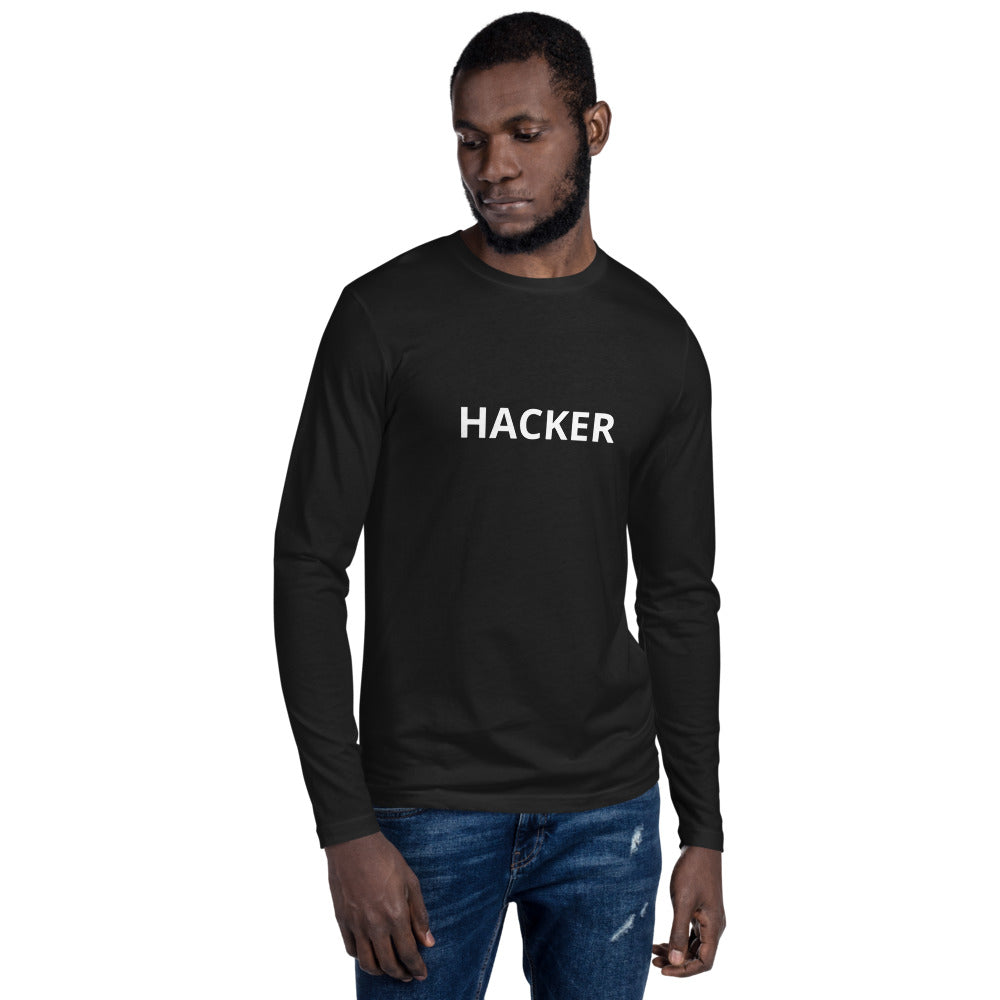Hacker - Long Sleeve Fitted Crew by DarkByteGear