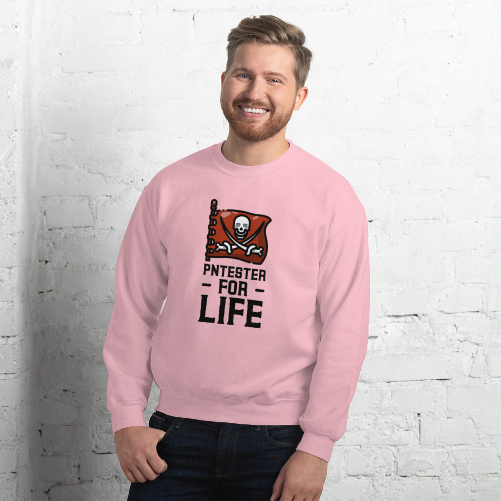 Pentester for life - Unisex Sweatshirt (black text) by DarkByteGear