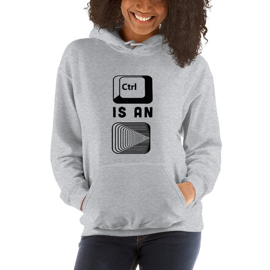 Control is an illusion - Unisex Hoodie (black text) by DarkByteGear