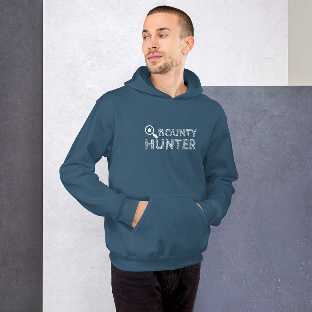 Bug bounty hunter - Hooded Sweatshirt (white text) by DarkByteGear