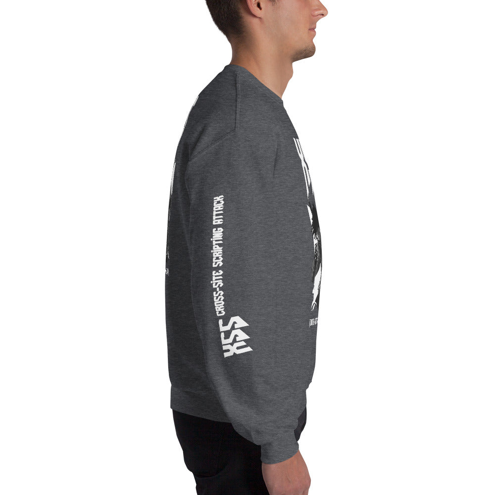 XSS cross-site scripting attack - Unisex Sweatshirt by DarkByteGear