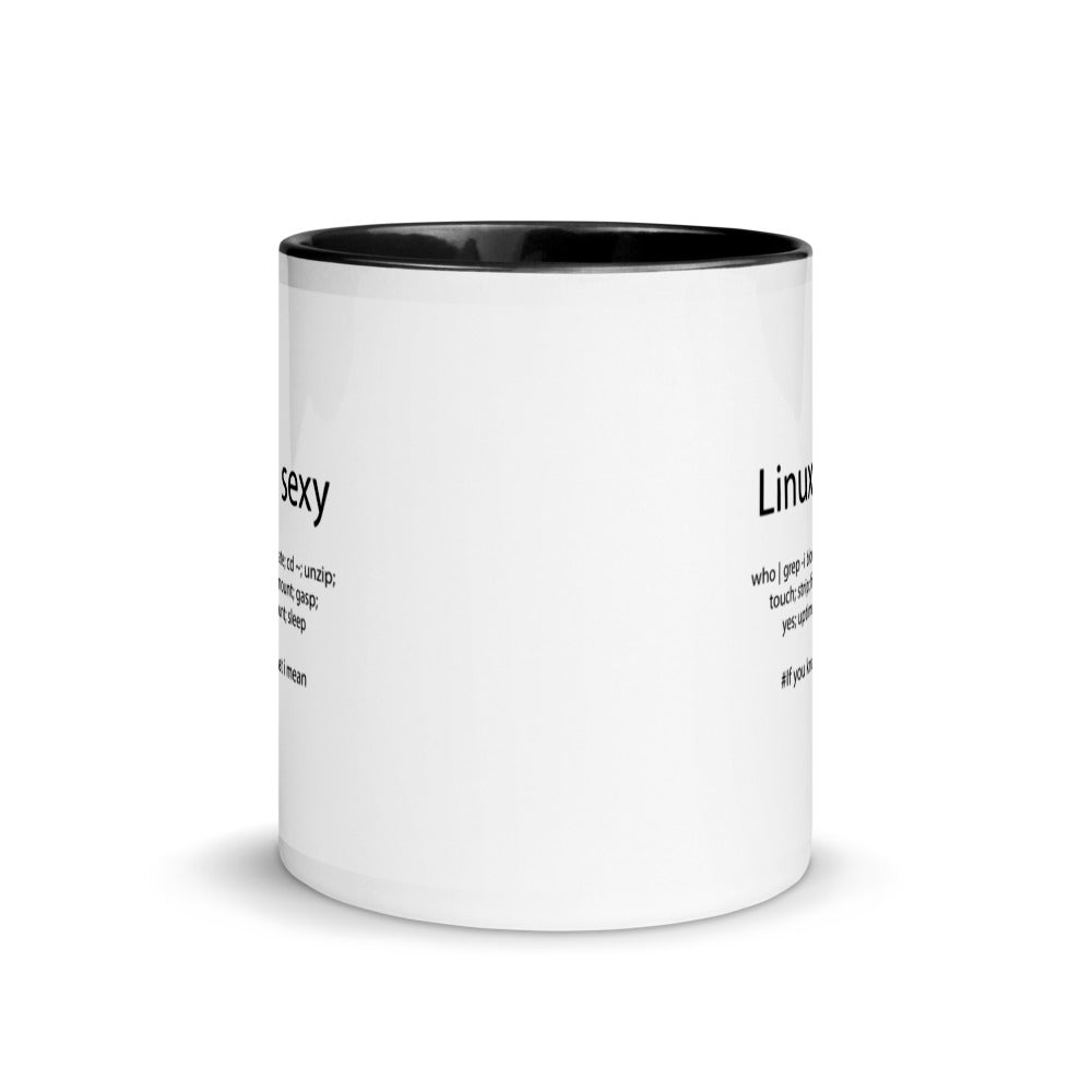 Linux is sexy - Mug with Color Inside by DarkByteGear