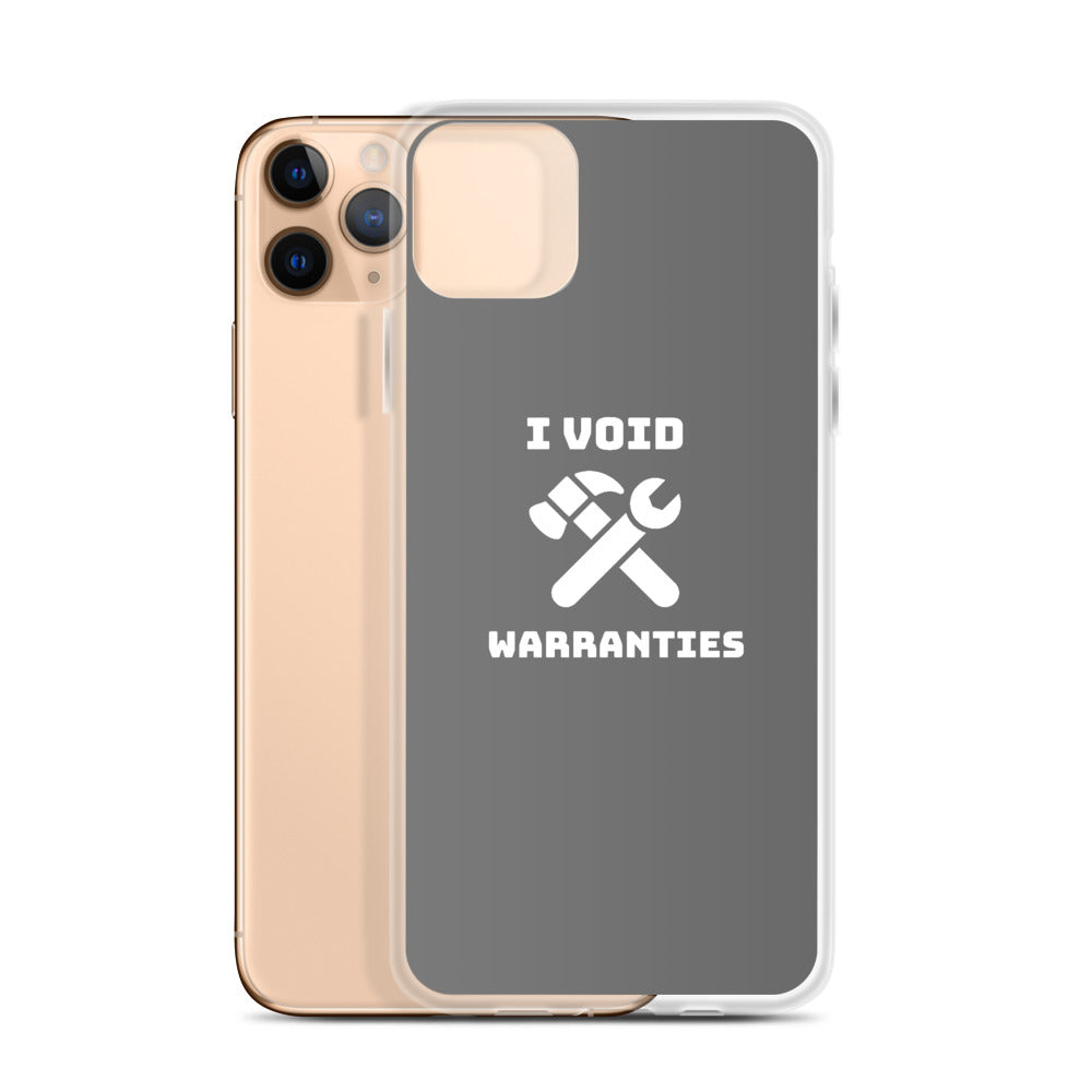 I void warranties - iPhone Case (grey) by DarkByteGear