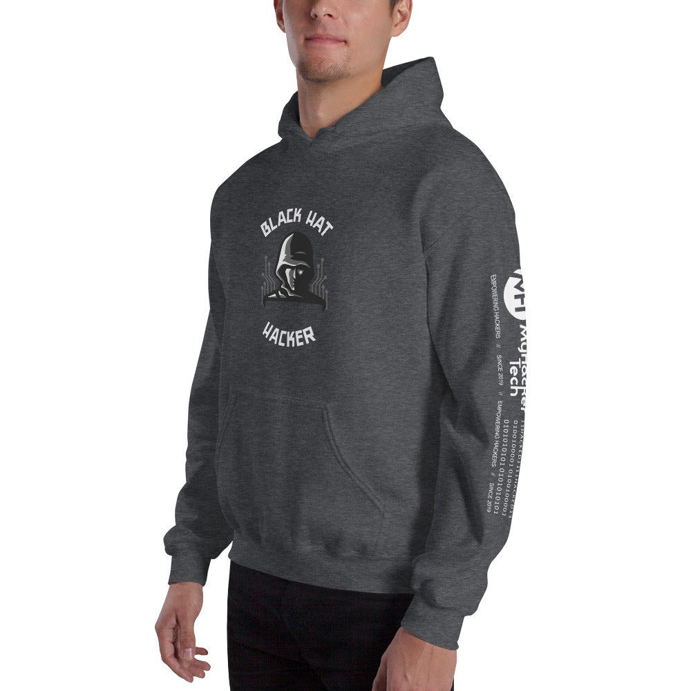 Black Hat Hacker - Unisex Hoodie (print on all sides) by DarkByteGear