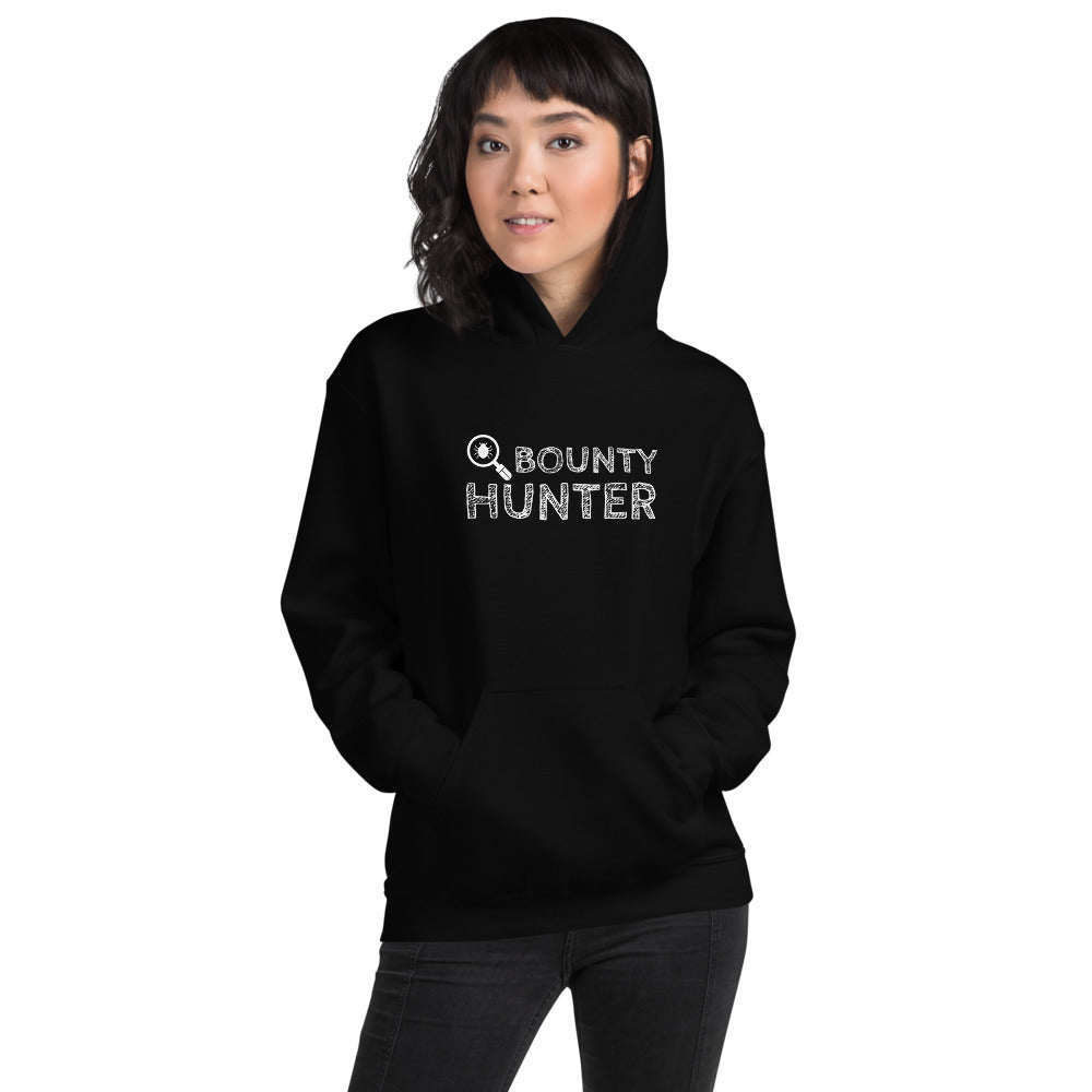 Bug bounty hunter - Hooded Sweatshirt (white text) by DarkByteGear
