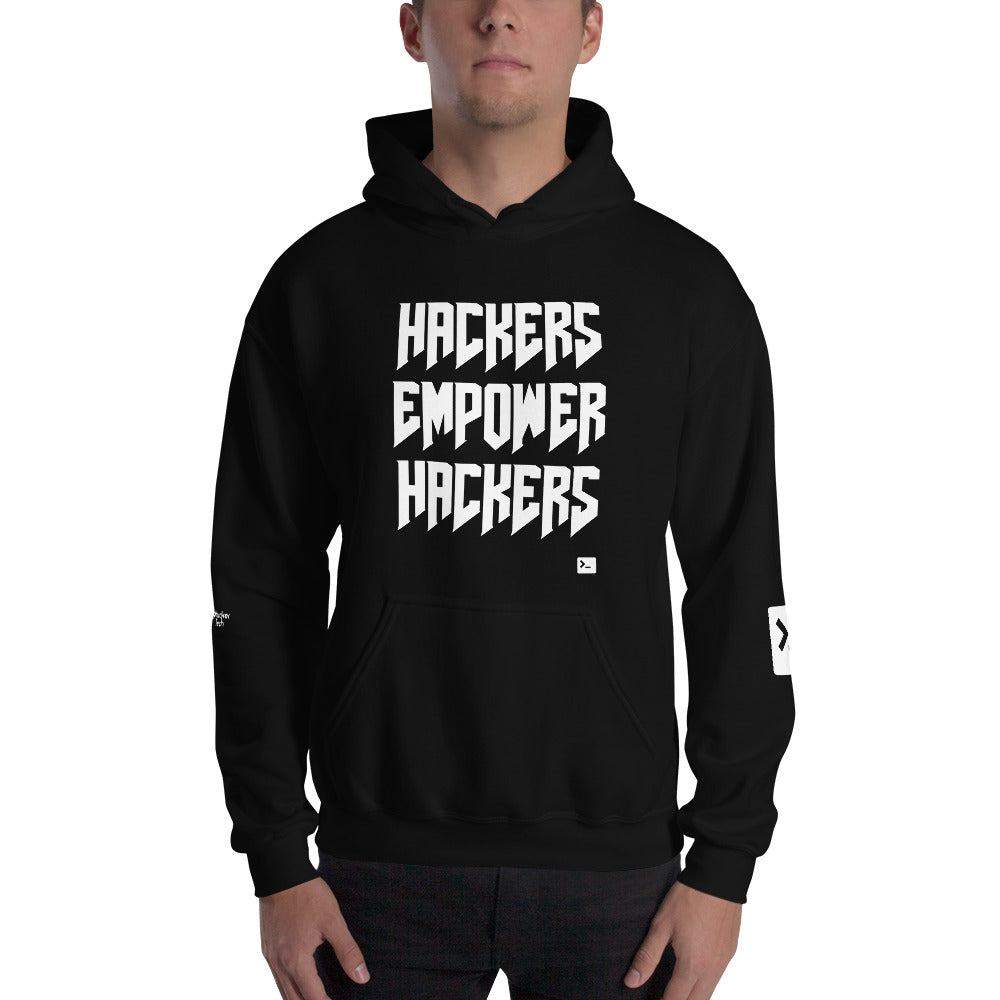 Hackers empower hackers - Unisex Hoodie by DarkByteGear