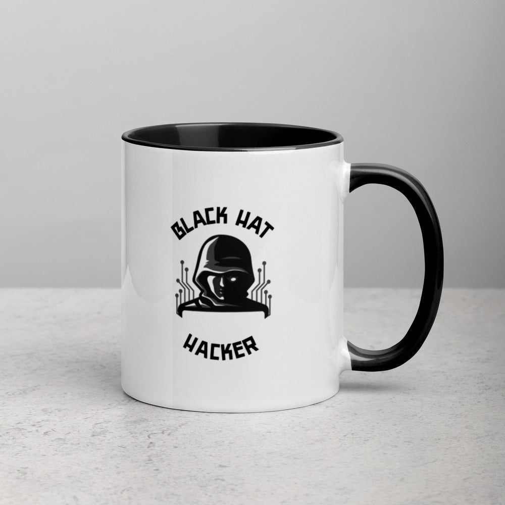 Black Hat Hacker - Mug with Color Inside by DarkByteGear