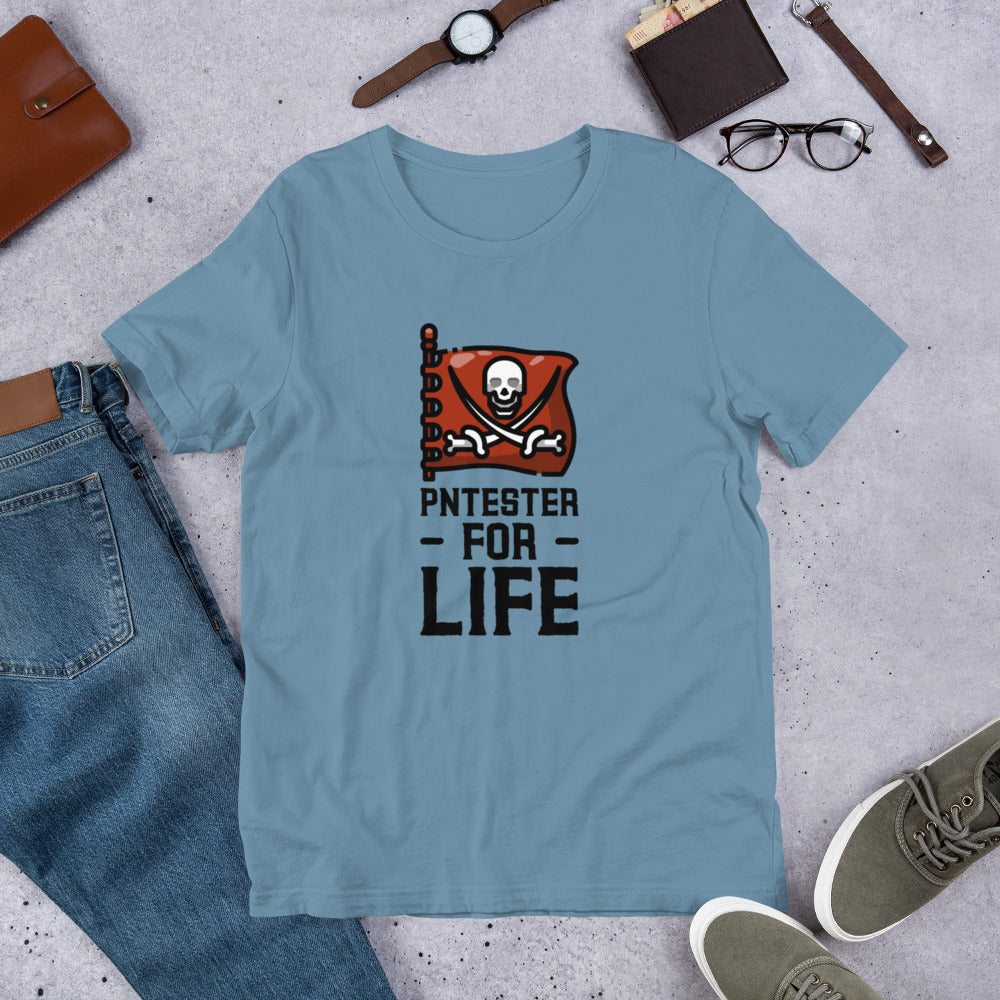 Pentester for life - Short-Sleeve Unisex T-Shirt (black text) by DarkByteGear