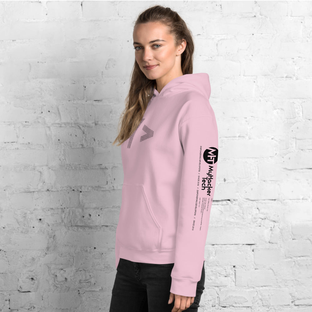 Culture of code in ASCII characters - Unisex Hoodie (black text) by DarkByteGear