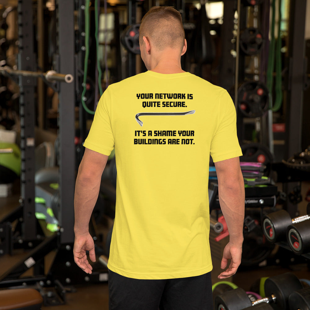 Your network is quite secure - Short-Sleeve Unisex T-Shirt (black text) by DarkByteGear