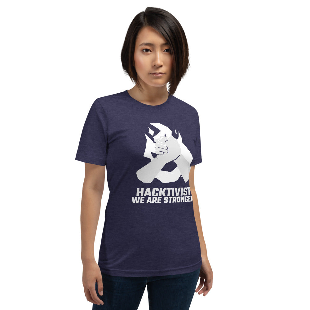 Hacktivist - Short-Sleeve Unisex T-Shirt (white text) by DarkByteGear