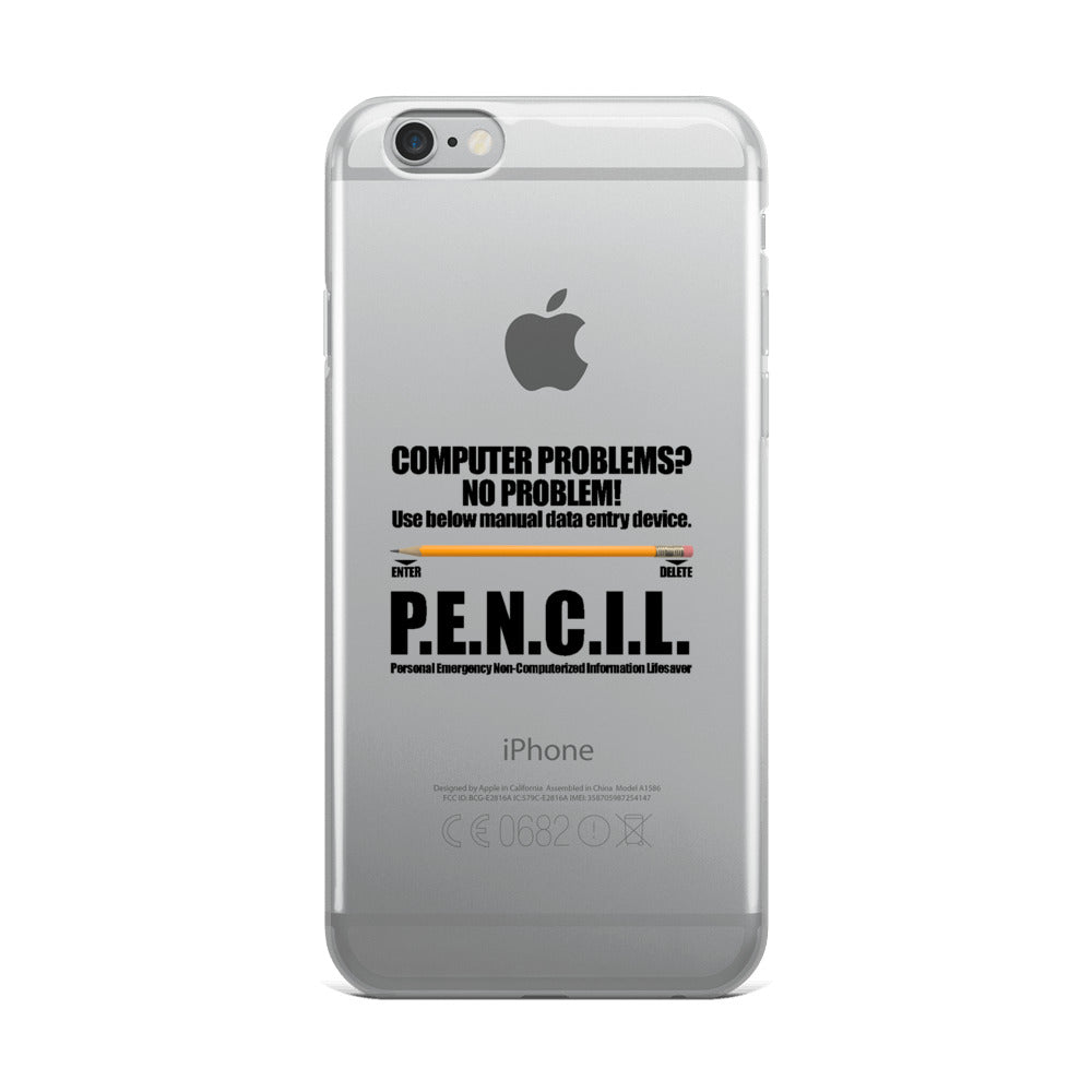 P.E.N.C.I.L. - iPhone Case (black text) by DarkByteGear