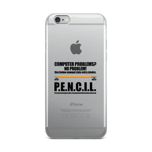 P.E.N.C.I.L. - iPhone Case (black text) by DarkByteGear