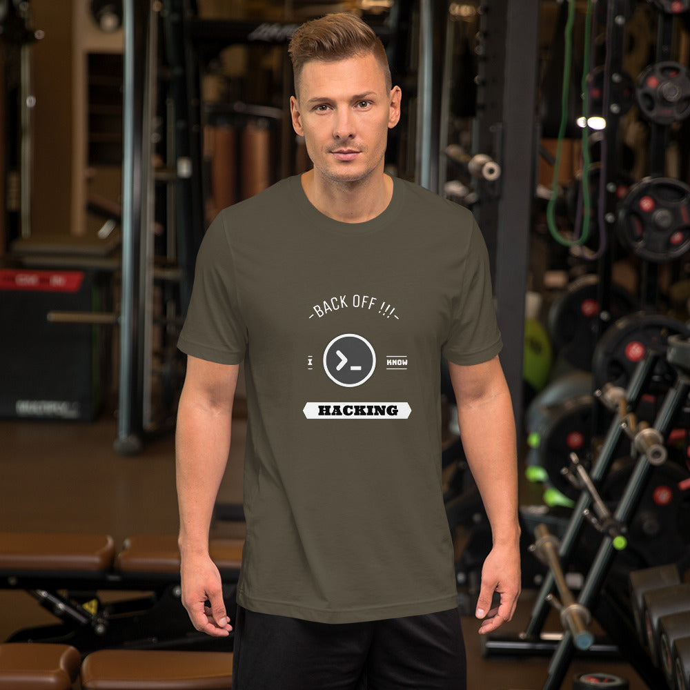 Back off I know hacking - Short-Sleeve Unisex T-Shirt by DarkByteGear