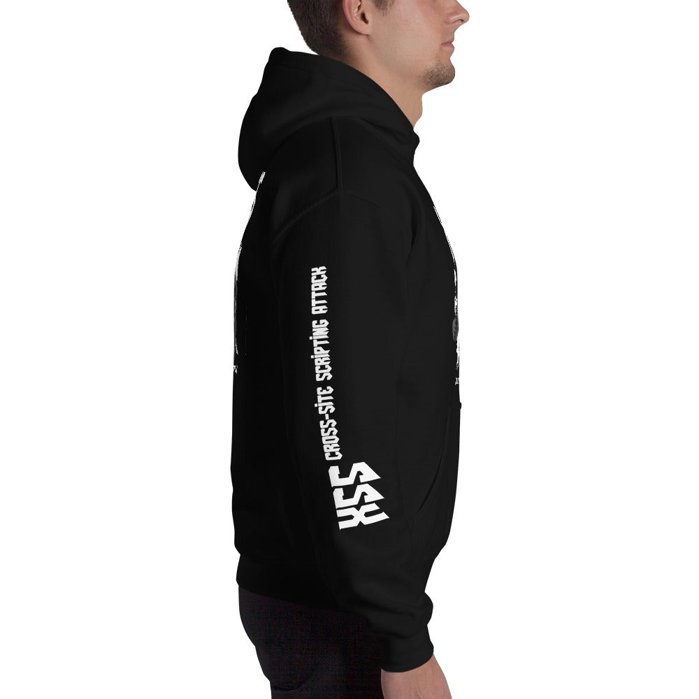 XSS cross-site scripting attack - Unisex Hoodie by DarkByteGear