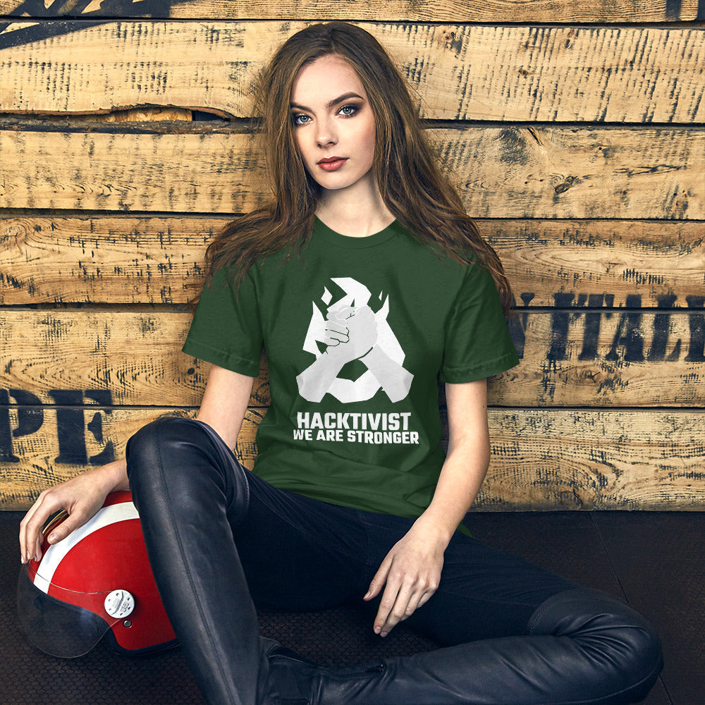 Hacktivist - Short-Sleeve Unisex T-Shirt (white text) by DarkByteGear