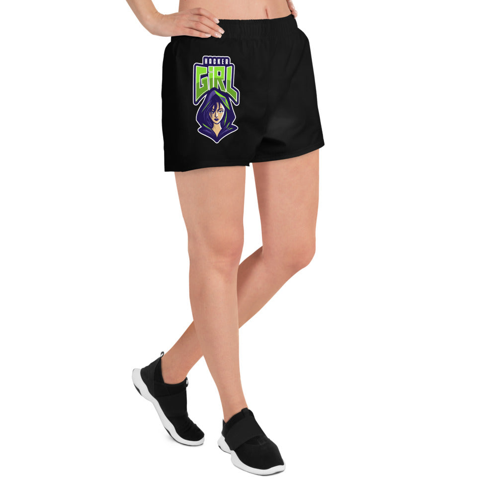 Hackergirl v.1 - Women's Athletic Short Shorts by DarkByteGear