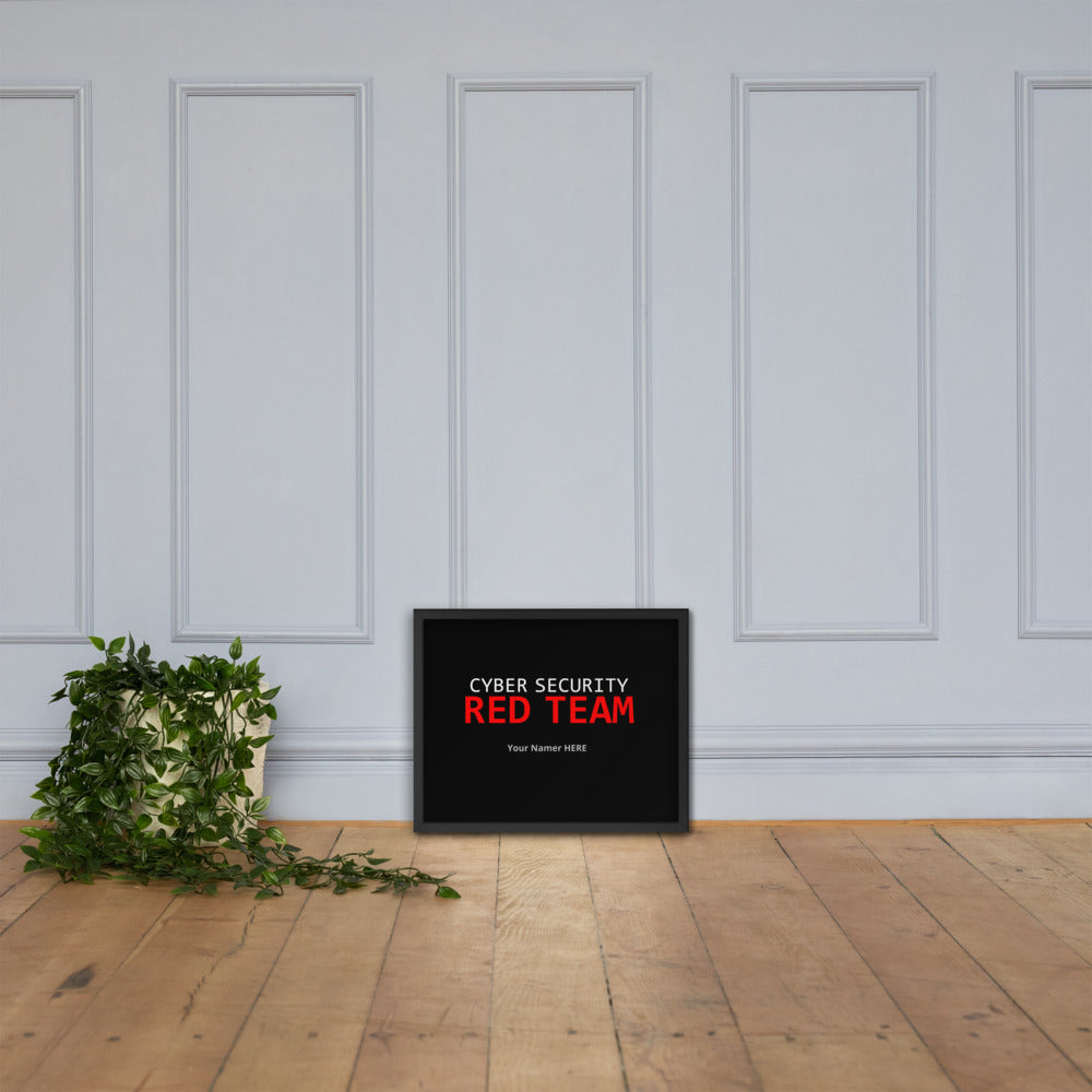 Custom Cyber Security Red team - Framed poster by DarkByteGear