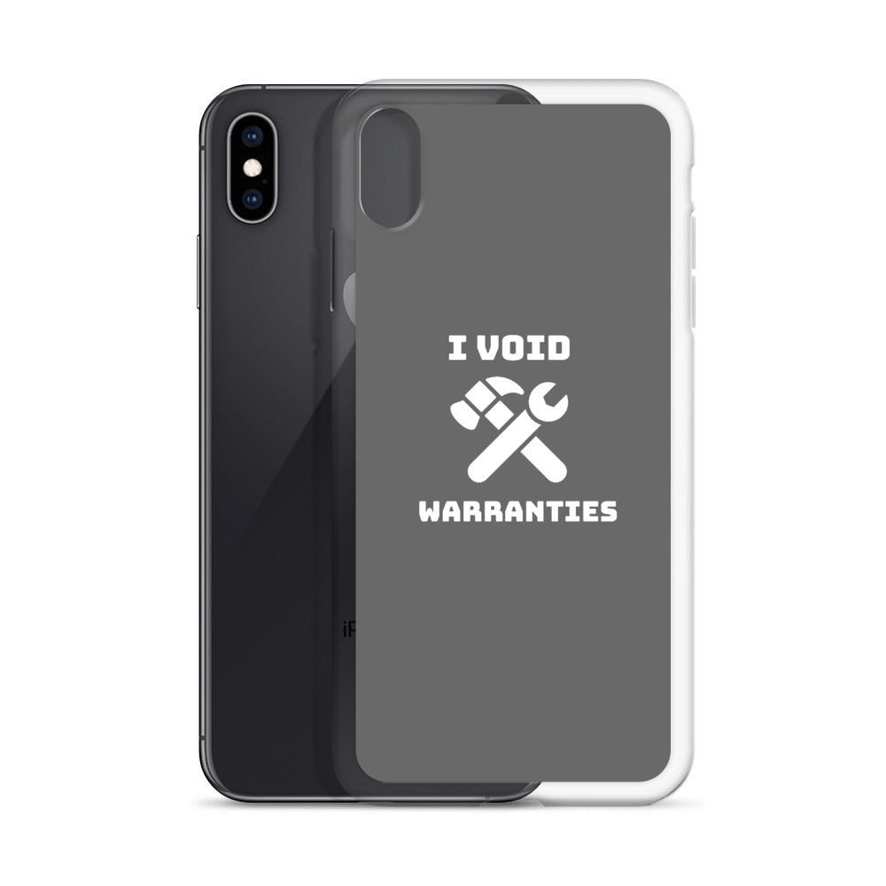 I void warranties - iPhone Case (grey) by DarkByteGear